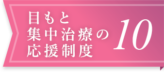 目もと集中治療の応援制度10