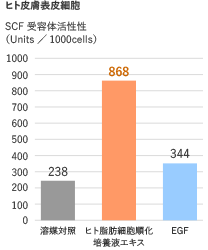 ヒト皮膚表皮細胞のSFC受容体活性化作用