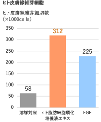 ヒト皮膚線維芽細胞の増殖作用
