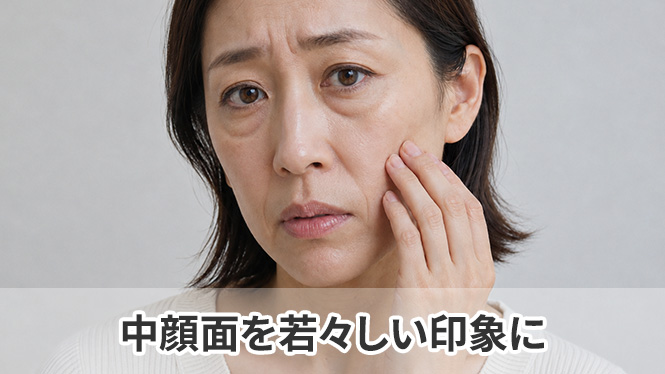 中顔面を若々しい印象に
