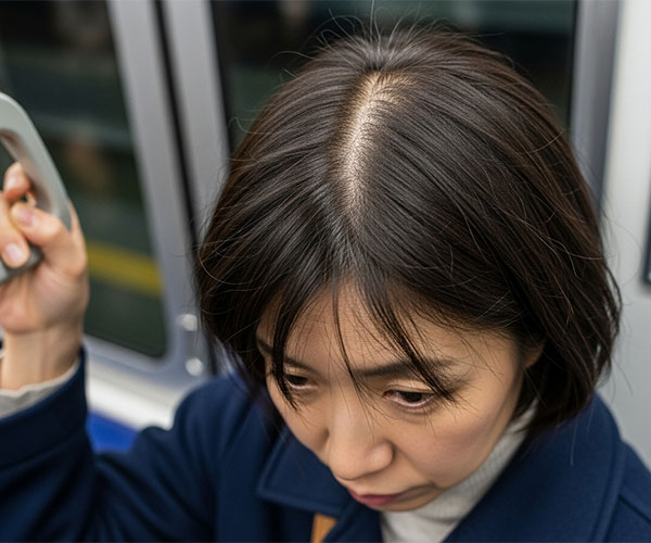 女性の分け目はげが目立つ・薄くなる主な原因