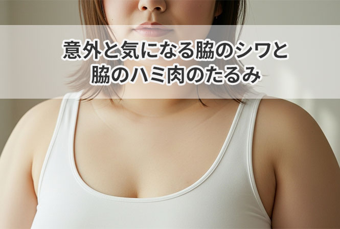 意外と気になる脇のシワと脇のハミ肉のたるみ